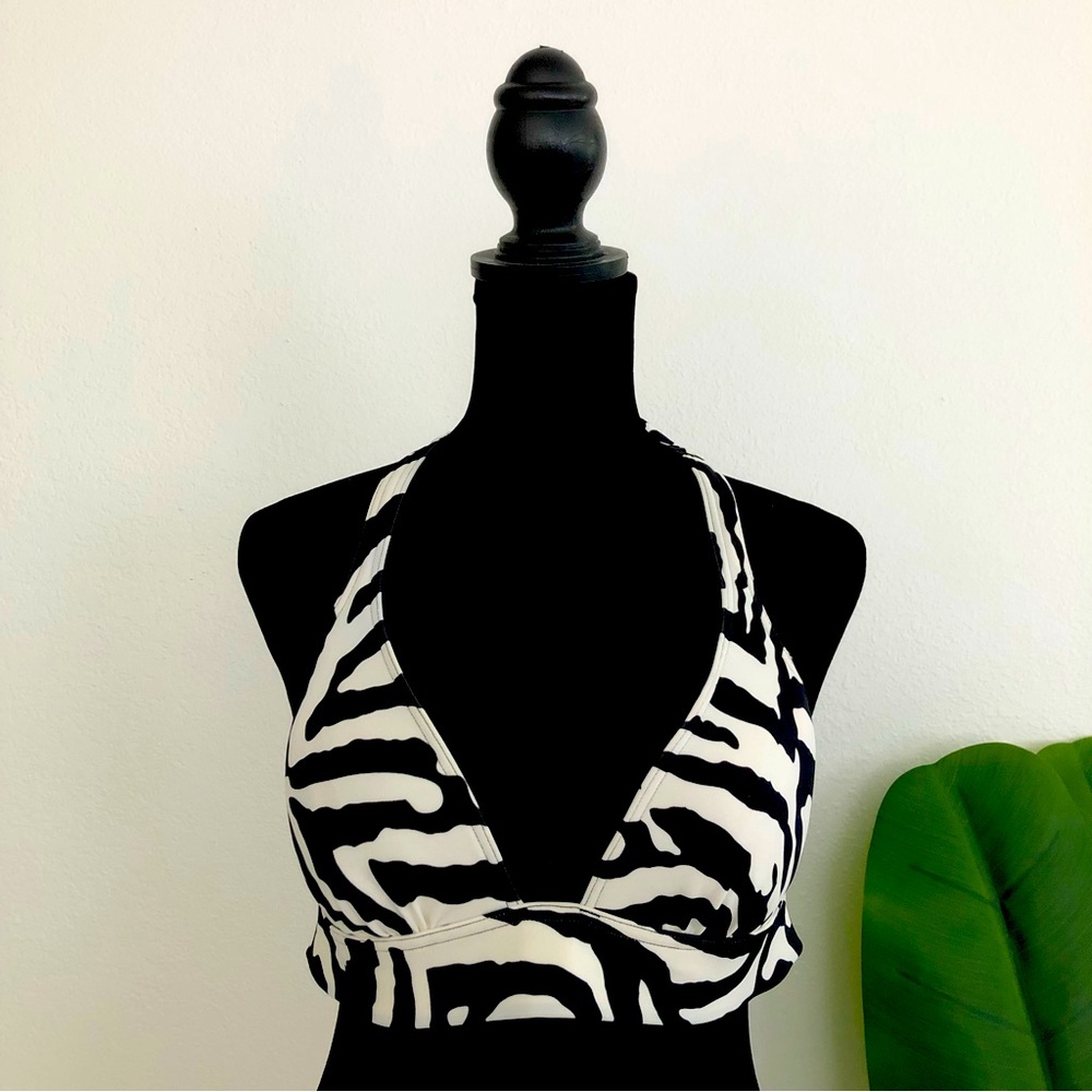 Victoria Secret Zebra Bikini Halter Top